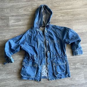 Womens 90’s Denim jacket with hood